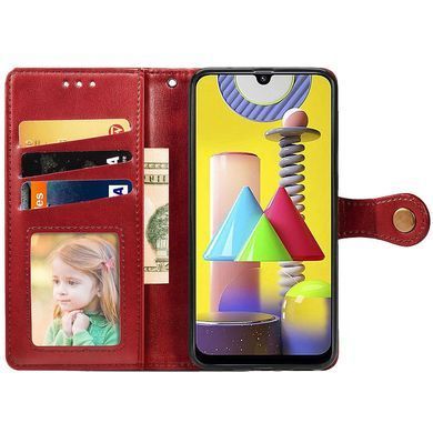 Кожаный чехол книжка GETMAN Gallant (PU) для Samsung Galaxy A35 Красный
