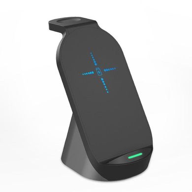 Бездротовий зарядний пристрій Smart 3 in 1 H18 Fast Zamax 15W| Black