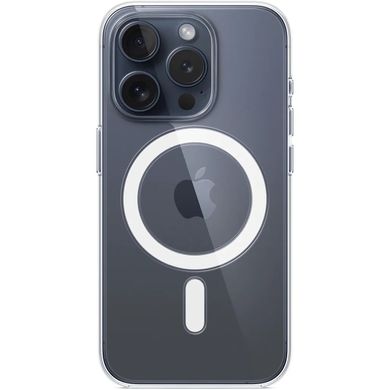 Чехол для Apple iPhone 15 Pro Clear Case MagSafe (АА) Прозрачный