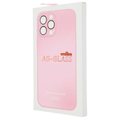 Чохол для Iphone 11 Pro Скляний матовий + скло на камеру TPU+Glass Sapphire matte case Chanel Pink