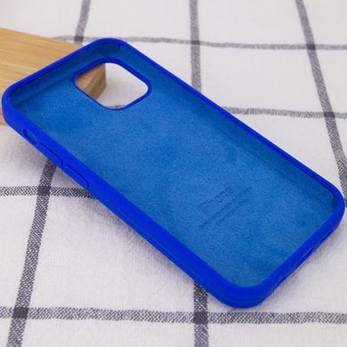 Чехол для Apple iPhone 13 Pro Silicone Case Full / закрытый низ Синий / Shiny blue