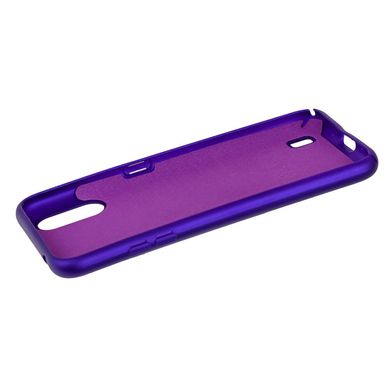 Чехол для Samsung Galaxy A01 (A015) Silicone Full ультра фиолетовый c закрытым низом и микрофиброю