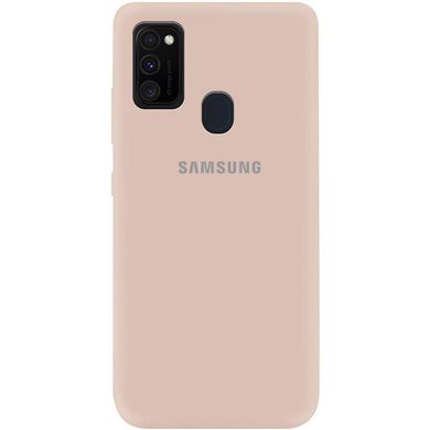 Чохол для Samsung Galaxy M21 / M30s Silicone Full блідно-рожевий з закритим низом і мікрофіброю