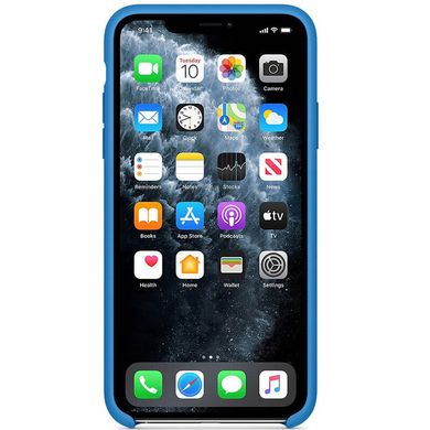 Чехол Silicone case Original 1:1 (AAA) для Apple iPhone 11 Pro Max (6.5") (Синий / Surf Blue) Лучшее качество!!