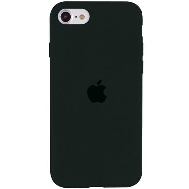 Чехол Silicone Case Full Protective (AA) для Apple iPhone SE (2020) (Зеленый / Black Green)