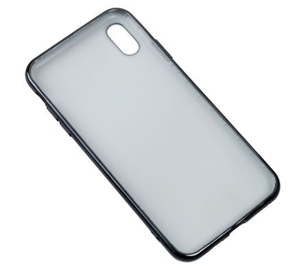 Чехол для iPhone Xs Max Silicone case (TPU) черный глянцевый