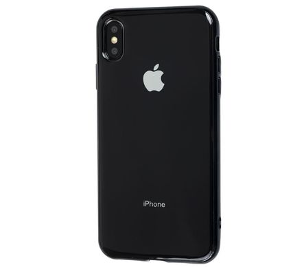 Чехол для iPhone Xs Max Silicone case (TPU) черный глянцевый