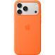 Чохол Silicone case Original 1:1 (AAA) with Magsafe для Apple iPhone 17 Pro Max (Помаранчевий / Orange)