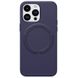 Чохол для iPhone 13 Pro New Leather Case With Magsafe Navy Blue
