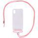 Чохол TPU Crossbody Transparent для Apple iPhone X / XS (5.8 "") Рожевий