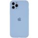 Чехол для Apple iPhone 12 Pro Max (6.7") Silicone Full camera закрытый низ + защита камеры (Голубой / Lilac Blue)
