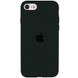 Чехол Silicone Case Full Protective (AA) для Apple iPhone SE (2020) (Зеленый / Black Green)
