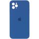 Чехол для Apple iPhone 11 Pro Silicone Full camera / закрытый низ + защита камеры (Синий / Navy blue)