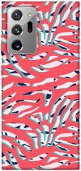Чехол для Samsung Galaxy Note 20 Ultra PandaPrint Red Zebra print паттерн
