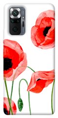 Чехол для Xiaomi Redmi Note 10 Pro Акварельные маки цветы