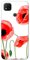Чехол для Xiaomi Redmi 9C PandaPrint Акварельные маки цветы