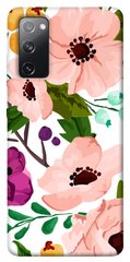 Чехол для Samsung Galaxy S20 FE PandaPrint Акварельные цветы цветы