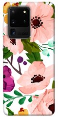 Чехол для Samsung Galaxy S20 Ultra PandaPrint Акварельные цветы цветы