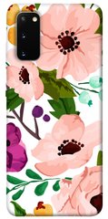 Чехол для Samsung Galaxy S20 PandaPrint Акварельные цветы цветы