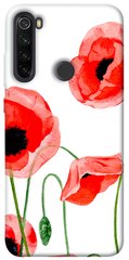 Чехол для Xiaomi Redmi Note 8T PandaPrint Акварельные маки цветы