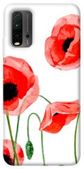 Чехол для Xiaomi Redmi Note 9 4G / Redmi 9 Power / Redmi 9T PandaPrint Акварельные маки цветы