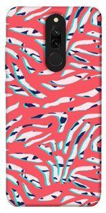 Чехол для Xiaomi Redmi 8 PandaPrint Red Zebra print паттерн