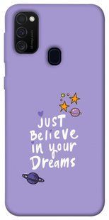 Чехол для Samsung Galaxy M30s / M21 PandaPrint Just believe in your Dreams надписи