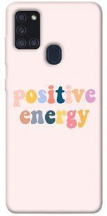 Чехол для Samsung Galaxy A21s PandaPrint Positive energy надписи
