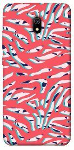 Чехол для Xiaomi Redmi 8a PandaPrint Red Zebra print паттерн