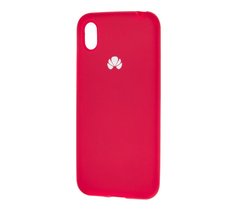 Чохол для Huawei Y5 2019 Silicone Full рожево-червоний