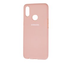 Чохол для Samsung Galaxy A10s (A107) Silicone Full рожевий-пісок з закритим низом і мікрофіброю