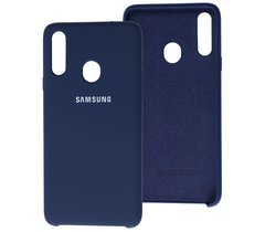 Чохол для Samsung Galaxy A20s (A207) Silky Soft Touch "темно-синій"