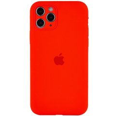 Чехол для Apple iPhone 12 Pro Silicone Full camera закрытый низ + защита камеры / Красный / Red
