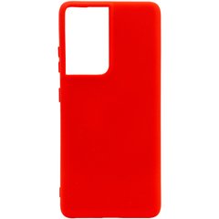 Чохол Silicone Cover Full without Logo (A) для Samsung Galaxy S21 Ultra (Червоний / Red)