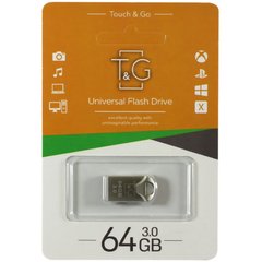 Флеш-драйв USB 3.0 Flash Drive T&G 106 Metal Series 64GB (Серебряный)