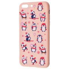 TPU чехол WAVE Fancy для Apple iPhone 7 plus / 8 plus (5.5") (Penguins / Pink sand)
