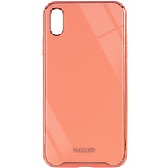 TPU + Glass чохол Venezia для Apple iPhone XS Max (6.5") (Рожевий / Flamingo)