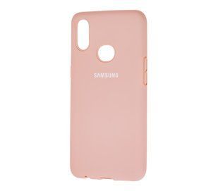 Чехол для Samsung Galaxy A10s (A107) Silicone Full розовый-песок  c закрытым низом и микрофиброю
