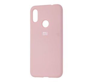 Чохол для Xiaomi Redmi Note 7 Silicone Full блідо-рожевий з закритим низом і мікрофіброю