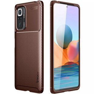TPU чехол iPaky Kaisy Series для Xiaomi Redmi Note 10 Pro Коричневый