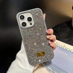 Чехол для iPhone 13 Pro Swarovski со стразами Gray