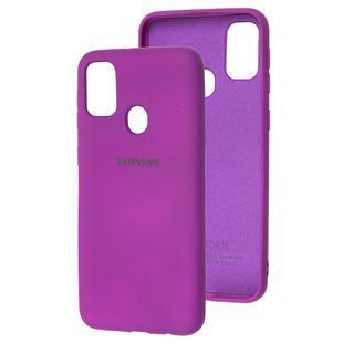 Чохол для Samsung Galaxy M21 / M30s Silicone Full бузковий з закритим низом і мікрофіброю