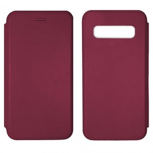 Чохол-книжка Level for Samsung S10 Marsala