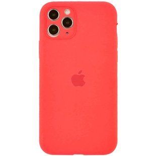 Чохол для Apple iPhone 12 Pro Max (6.7") Silicone Full camera закритий низ + захист камери (Помаранчевий / Pink citrus)