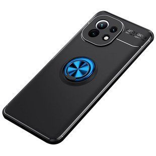 TPU чехол Deen ColorRing под магнитный держатель (opp) для Xiaomi Mi 11 (Черный / Синий)