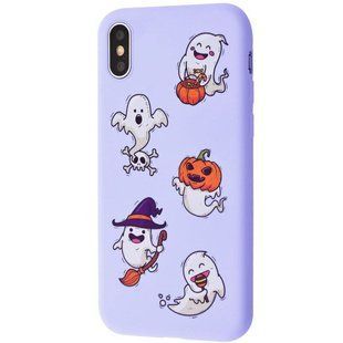 TPU чохол WAVE Fancy для Apple iPhone X / XS (5.8 ") (Ghosts / Light purple)