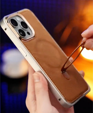 Металлический чехол + замша для iPhone 15 Pro Max Aluminium Case Suede With Magsafe Stand