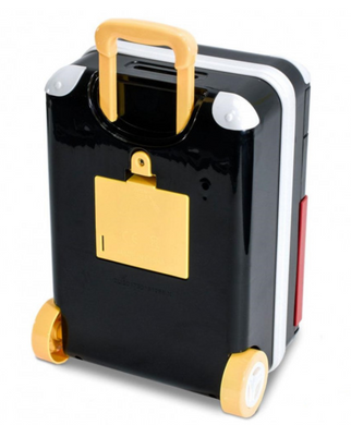 Игрушечный детский сейф 1808Z с электронным кодовым замком, копилка чемодан на колёсах Супергерои