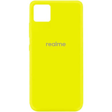 Чохол для Realme C11 Silicone Full з закритим низом і мікрофіброю Жовтий / Flash