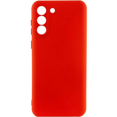 Чехол для Samsung Galaxy S22 Silicone Full camera закрытый низ + защита камеры Красный / Red